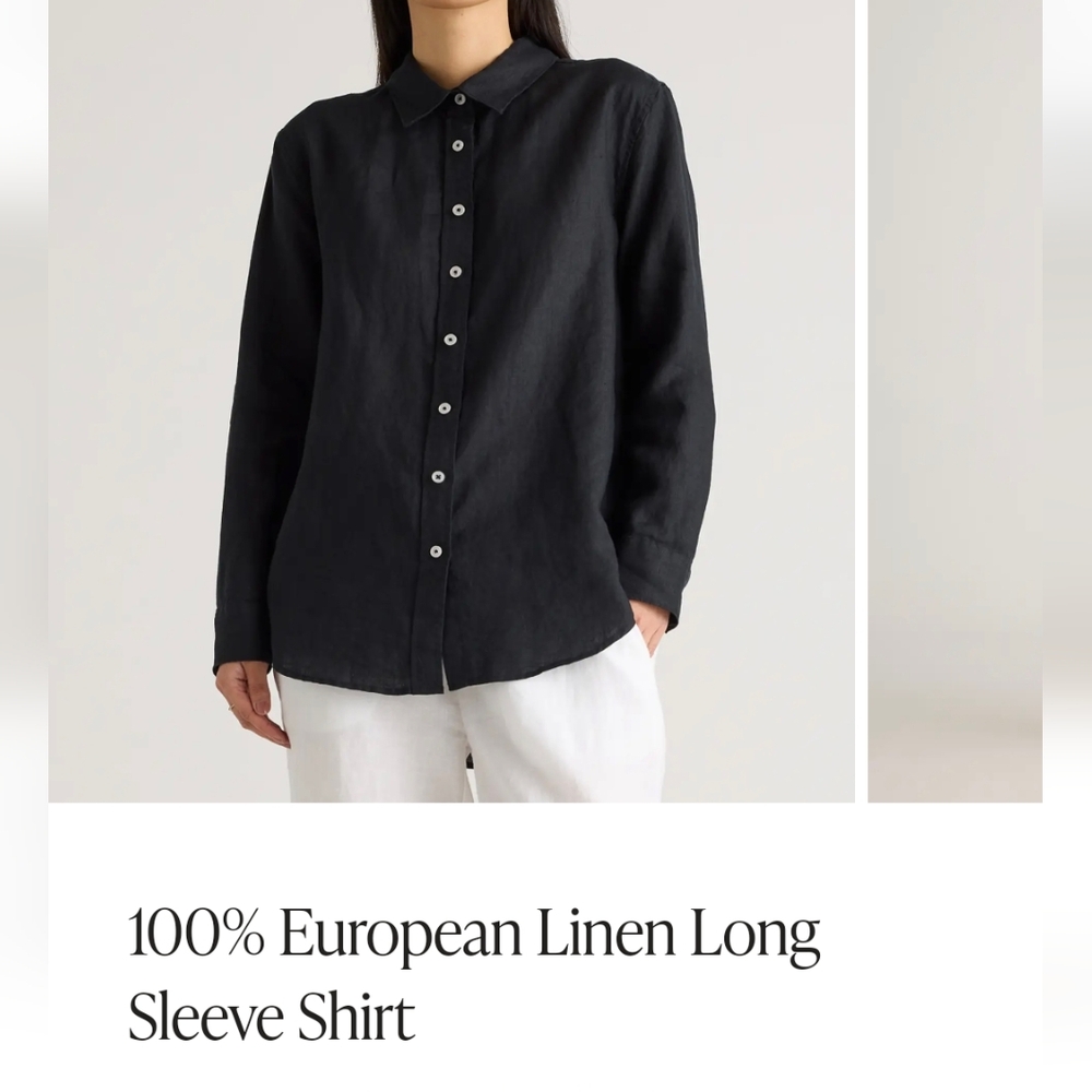 QUINCE 100%Linen button down NWT